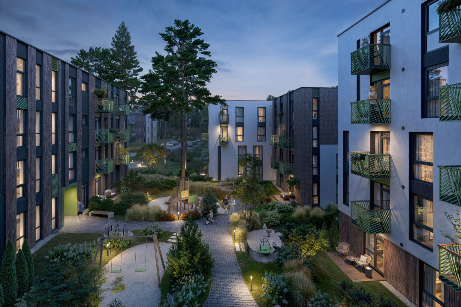 Courtyard in the evening